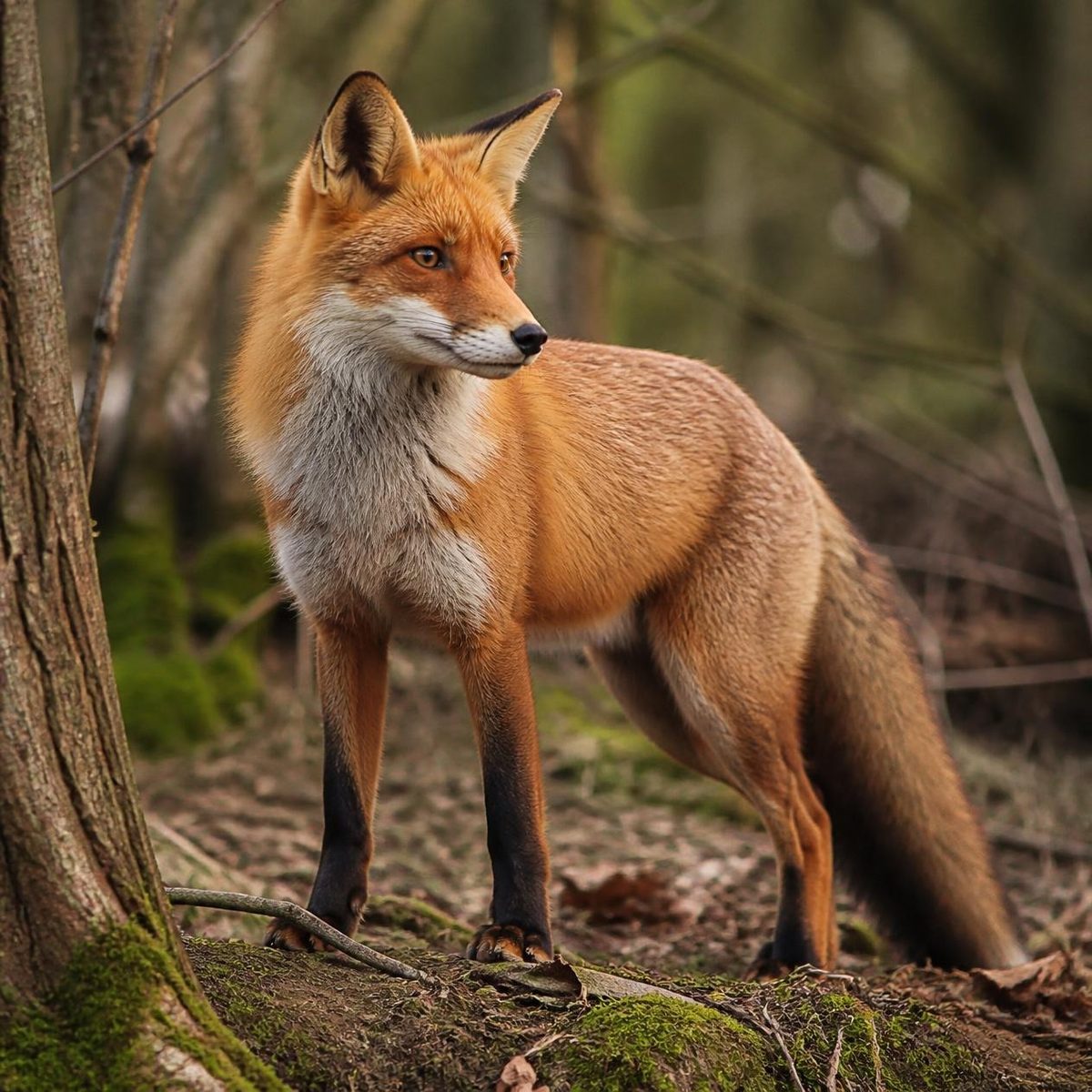 Red fox image generated free in Canva AI, 1264x1264 pixels