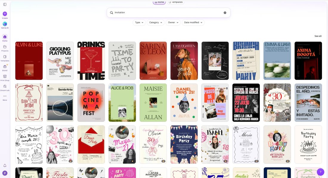 Easy Guid Template Canva Invitations on a Free Account: 2 Locked Templates, Crowned Fonts ...