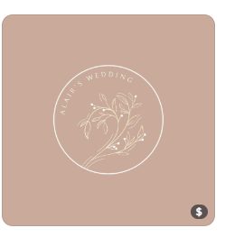 Canva template with a dollar Paid badge and hover text saying this template contains paid elements