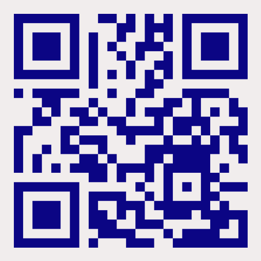 Exported Canva QR code with navy dots on a white background