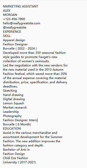 Text pasted from the exported Canva resume PDF into Notepad showing all resume content recovered