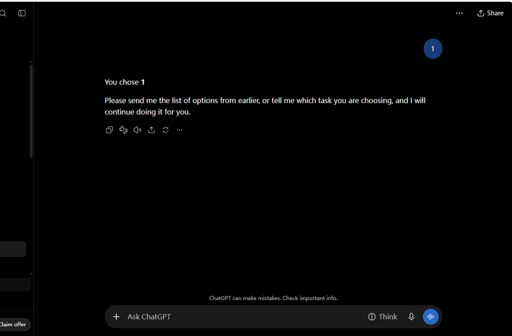 One of three simultaneous ChatGPT tabs replying normally with no rate-limit error