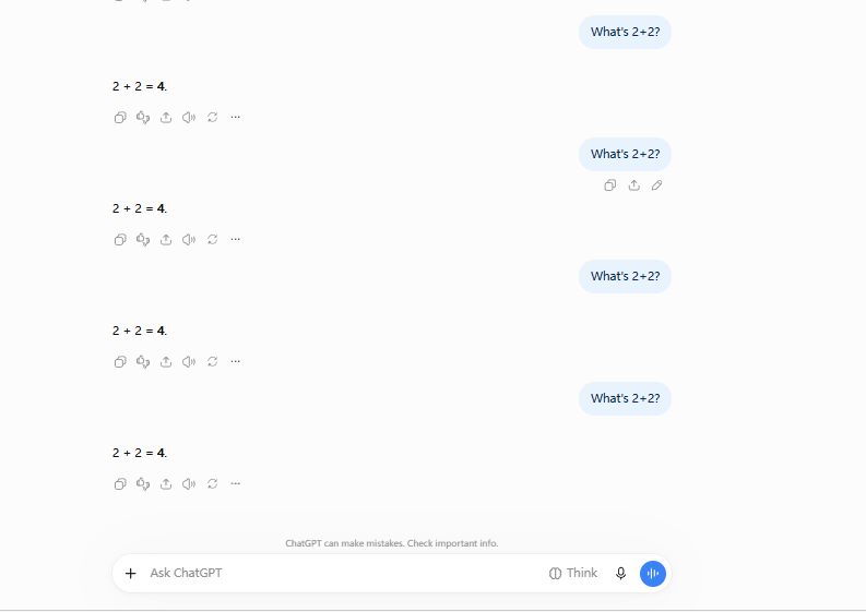 ChatGPT free answering ten rapid-fire messages with no limit popup