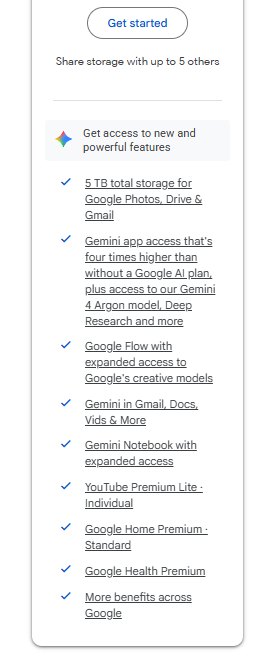 Google AI Pro card: four times higher access, Gemini 4 Pro model, Deep Research, YouTube Premium Lite, Google Home Premium, Google Health Premium